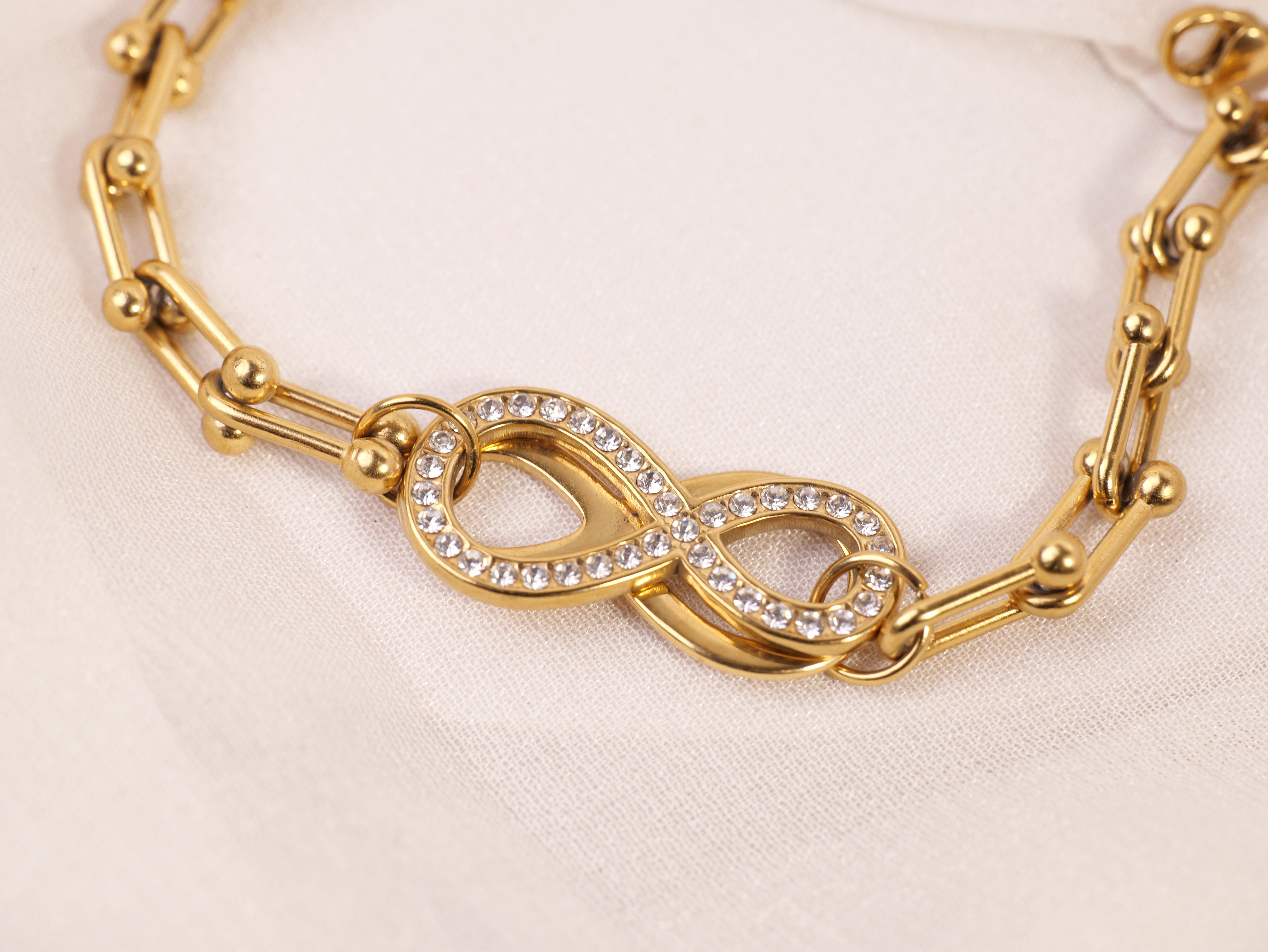 Gold Infinity Chain Bracelet