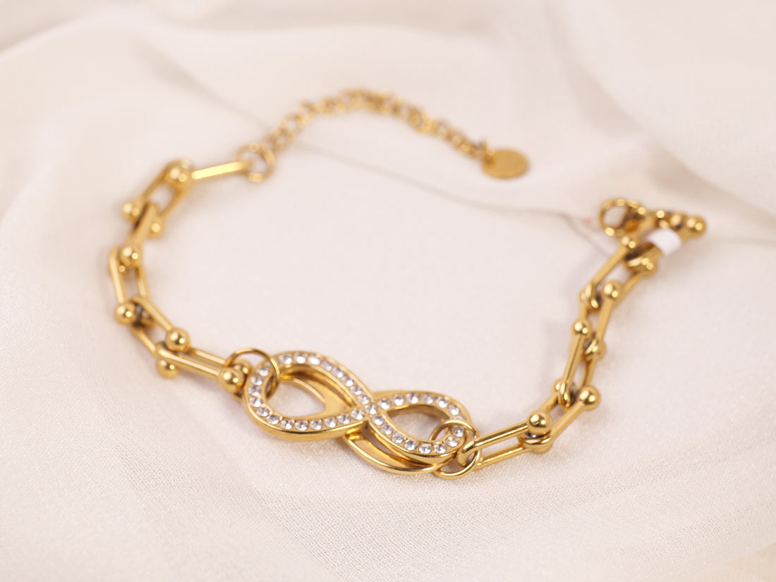 Gold Infinity Chain Bracelet