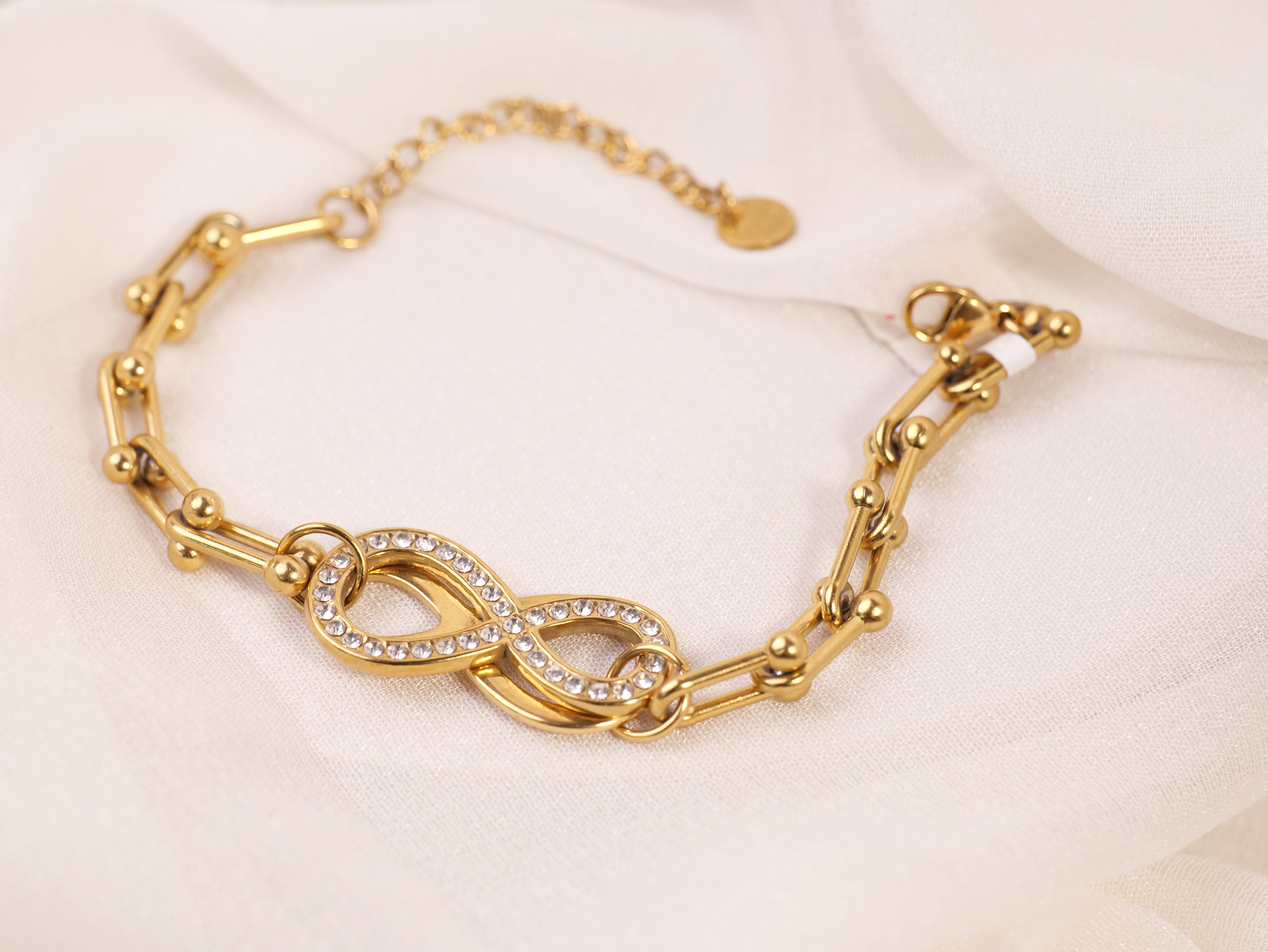 Gold Infinity Chain Bracelet