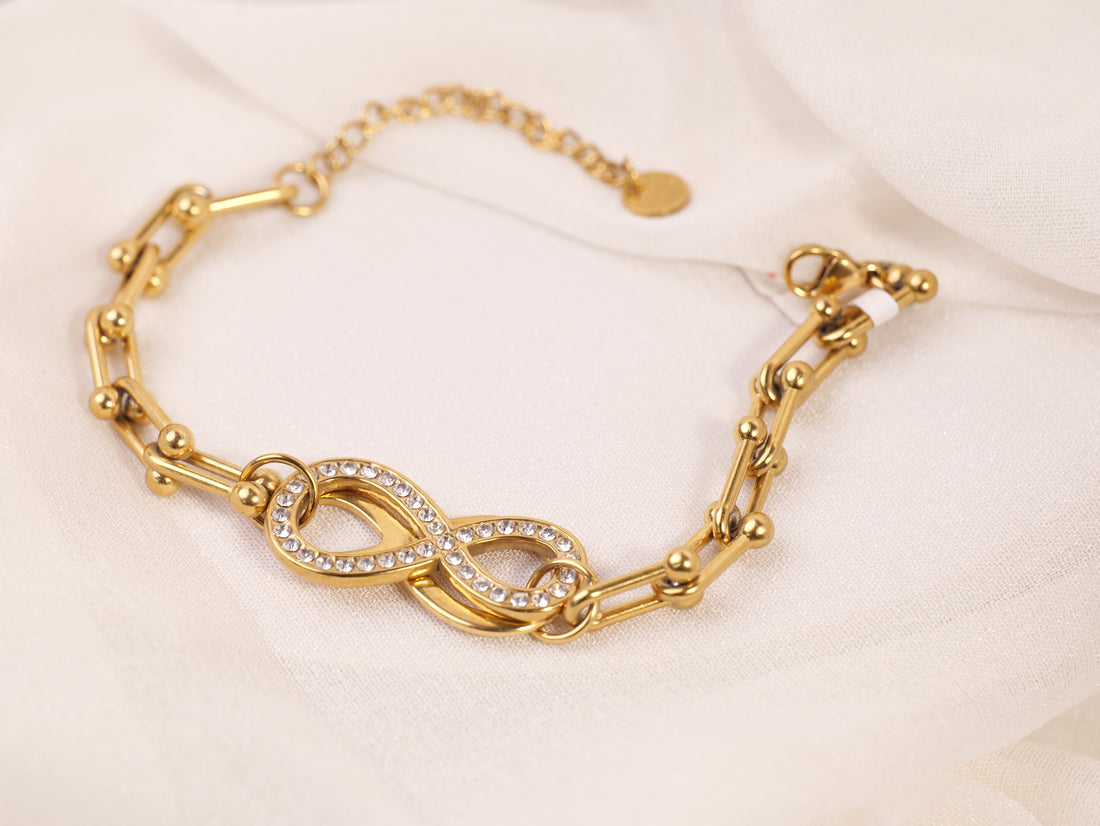 Gold Infinity Chain Bracelet
