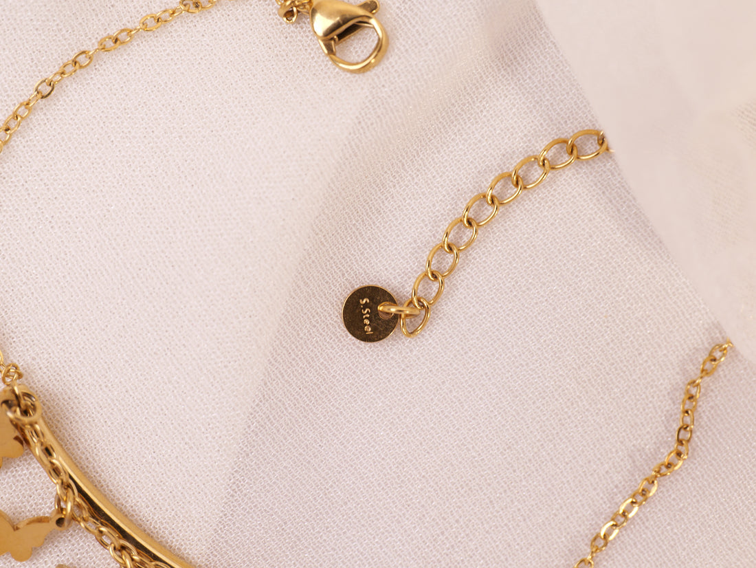 Golden Butterfly Charm Bracelet