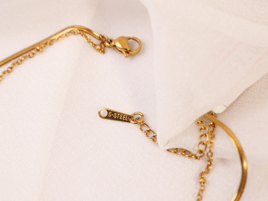 Golden Love & Heart Layered Bracelet