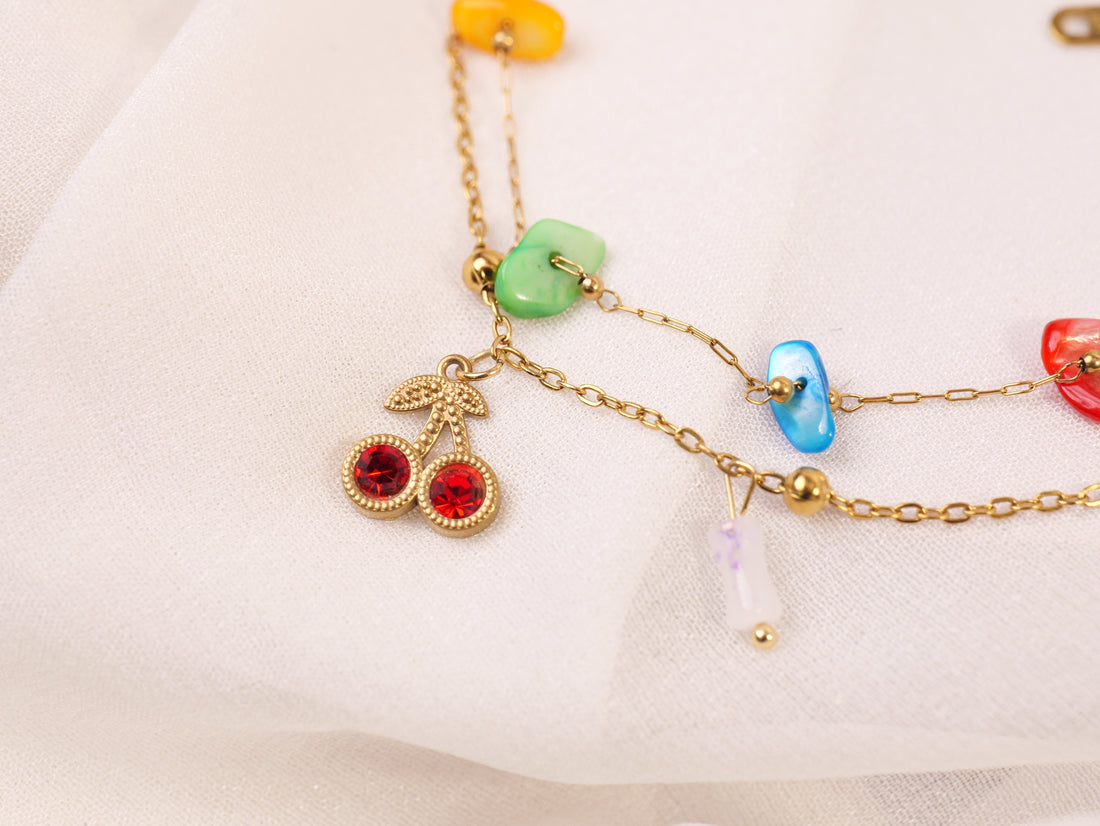 Color Pop Charm Chain Bracelet