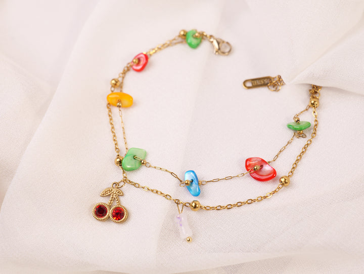 Color Pop Charm Chain Bracelet