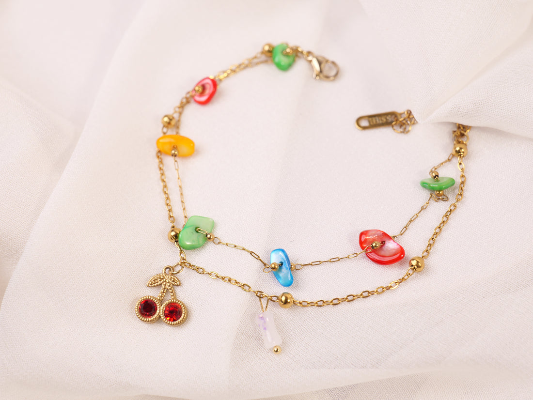 Color Pop Charm Chain Bracelet