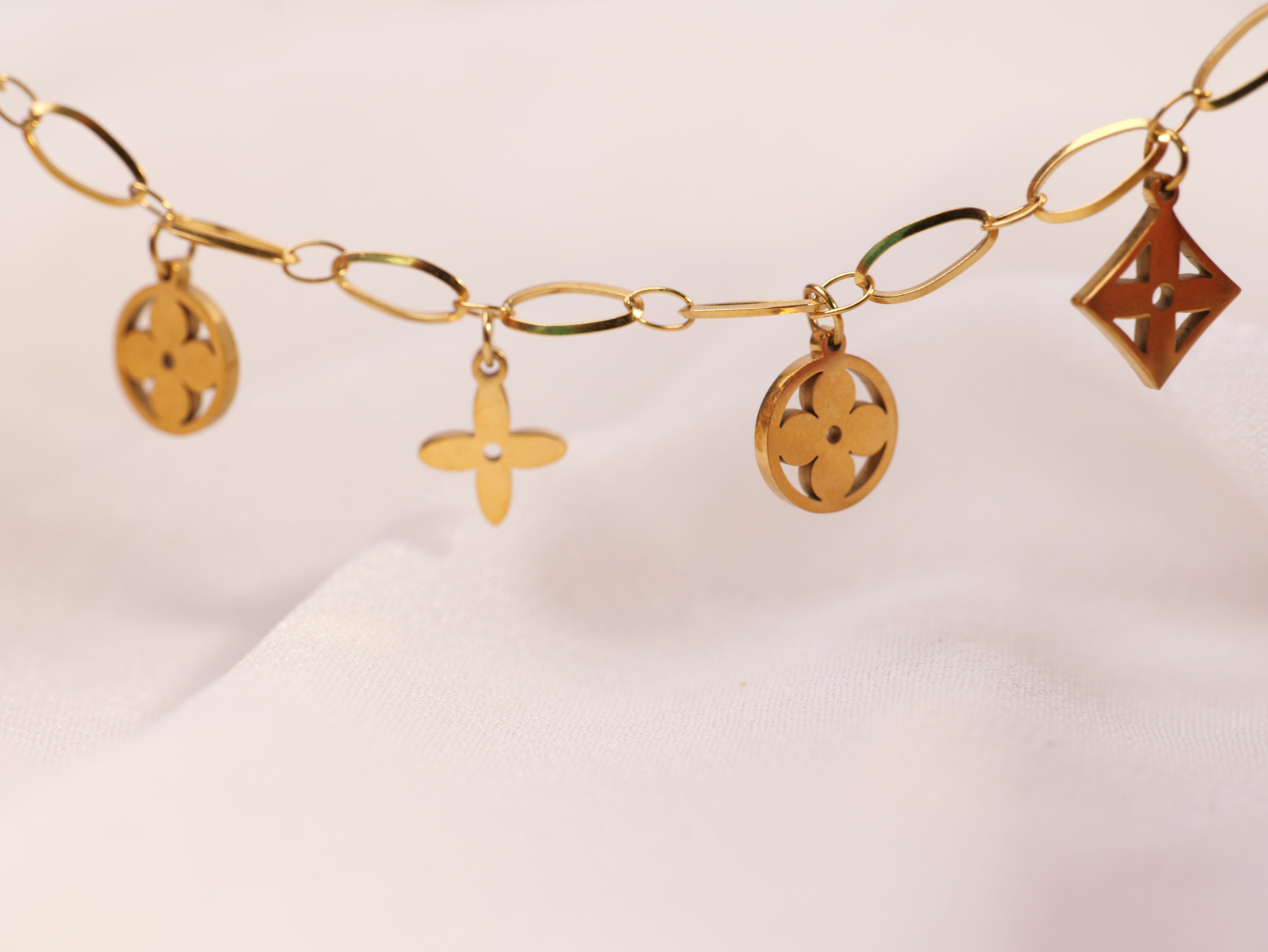 Golden Luxe Charm Bracelet | Elegant Gold-Plated Adjustable Bracelet for Women & Girls | Daily & Party Wear Fashion Jewelry