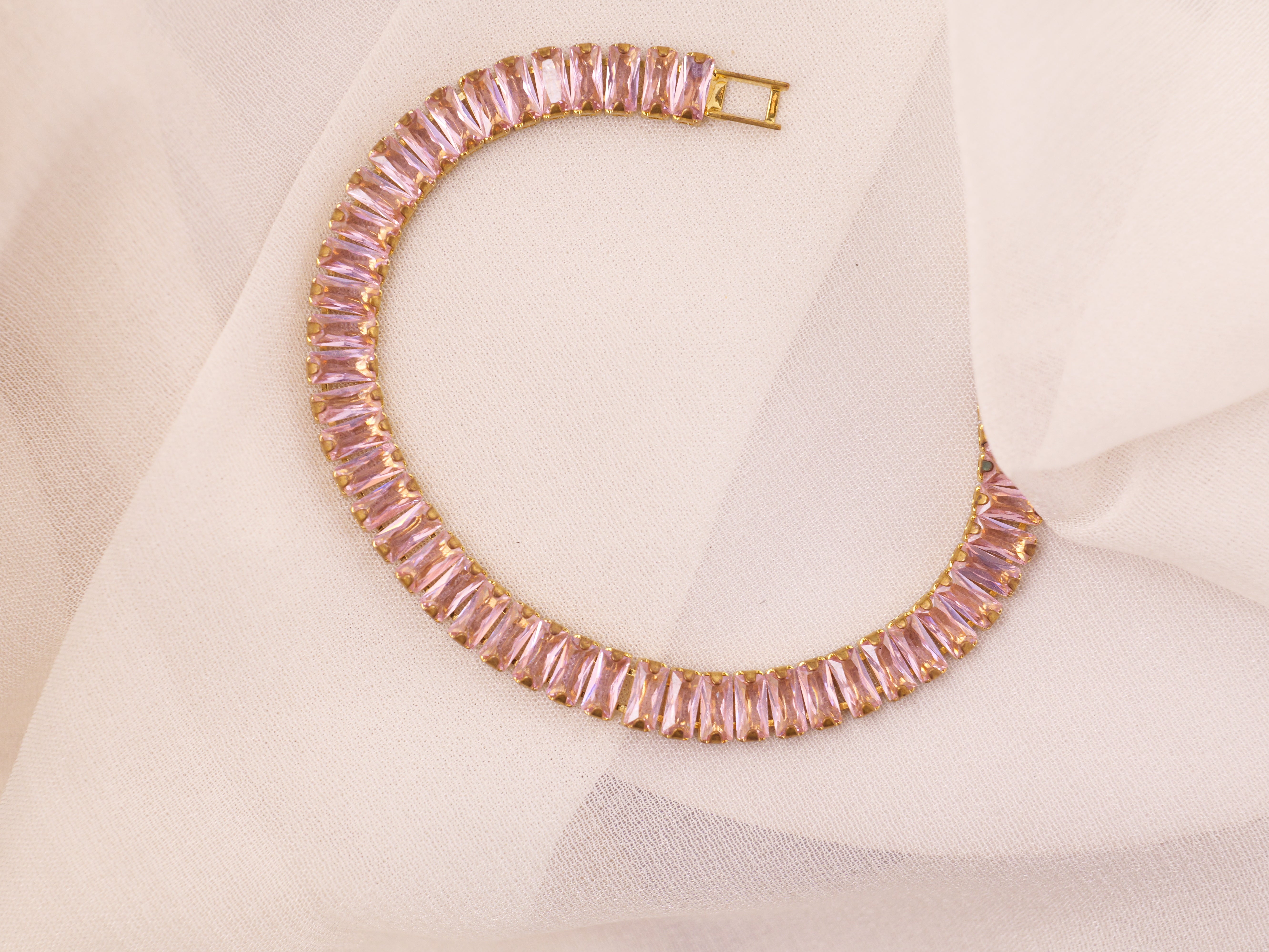 Rose Pink Tennis Bracelet