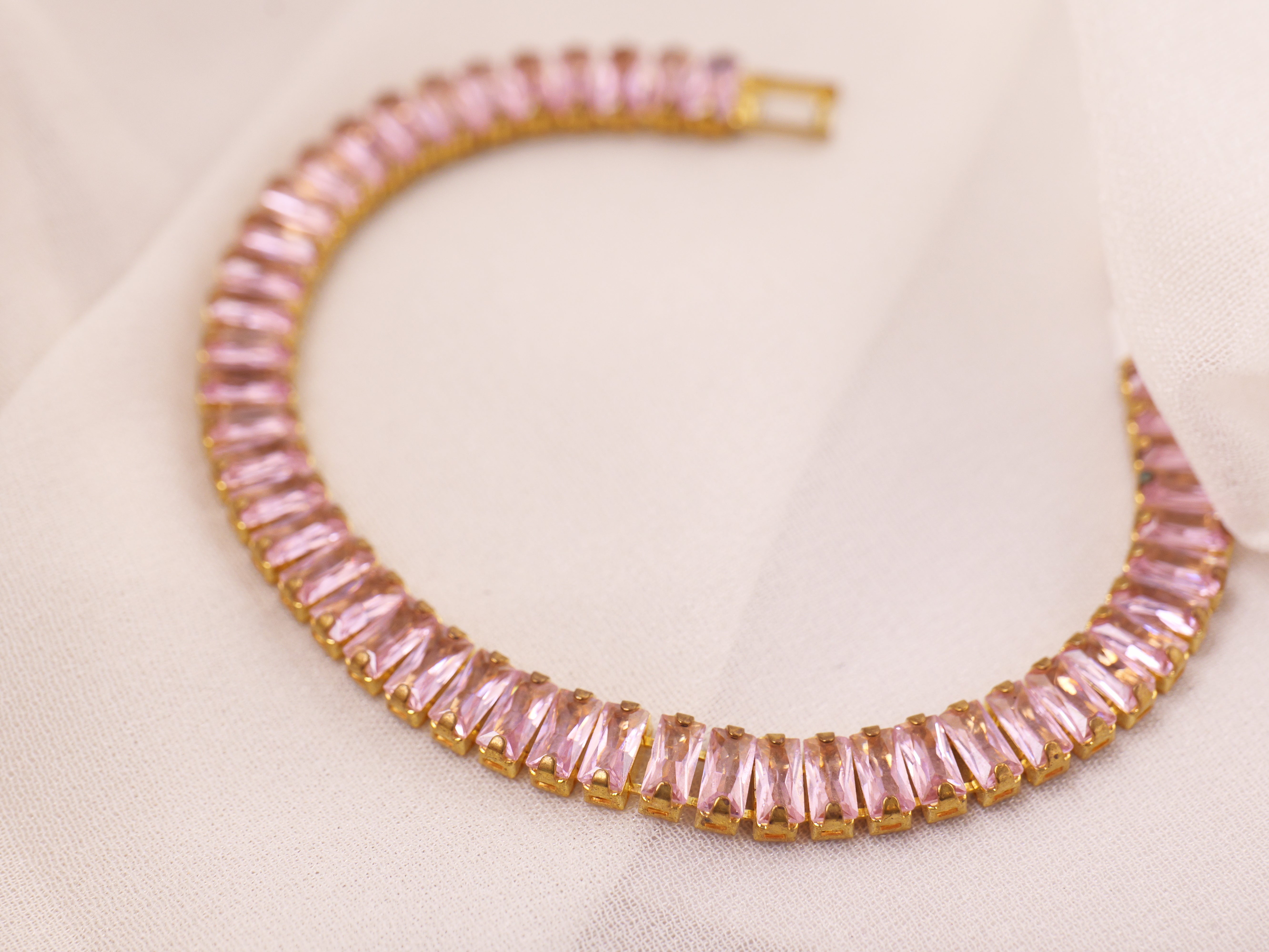 Rose Pink Tennis Bracelet