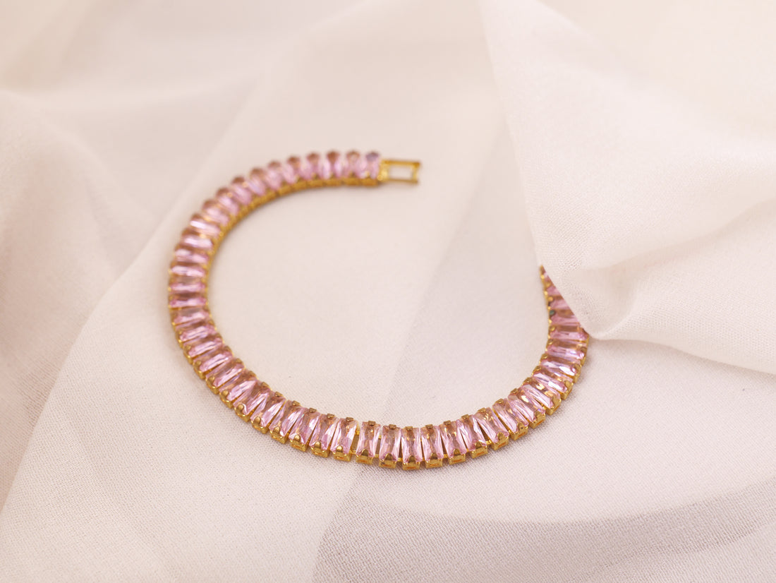 Rose Pink Tennis Bracelet