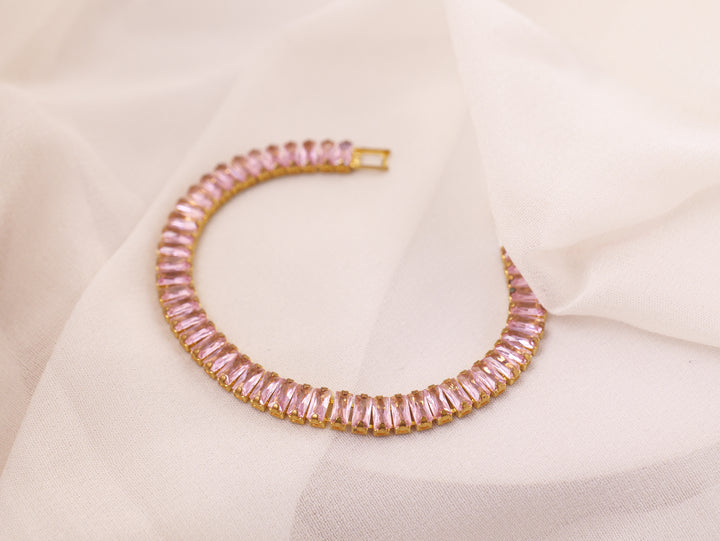 Rose Pink Tennis Bracelet