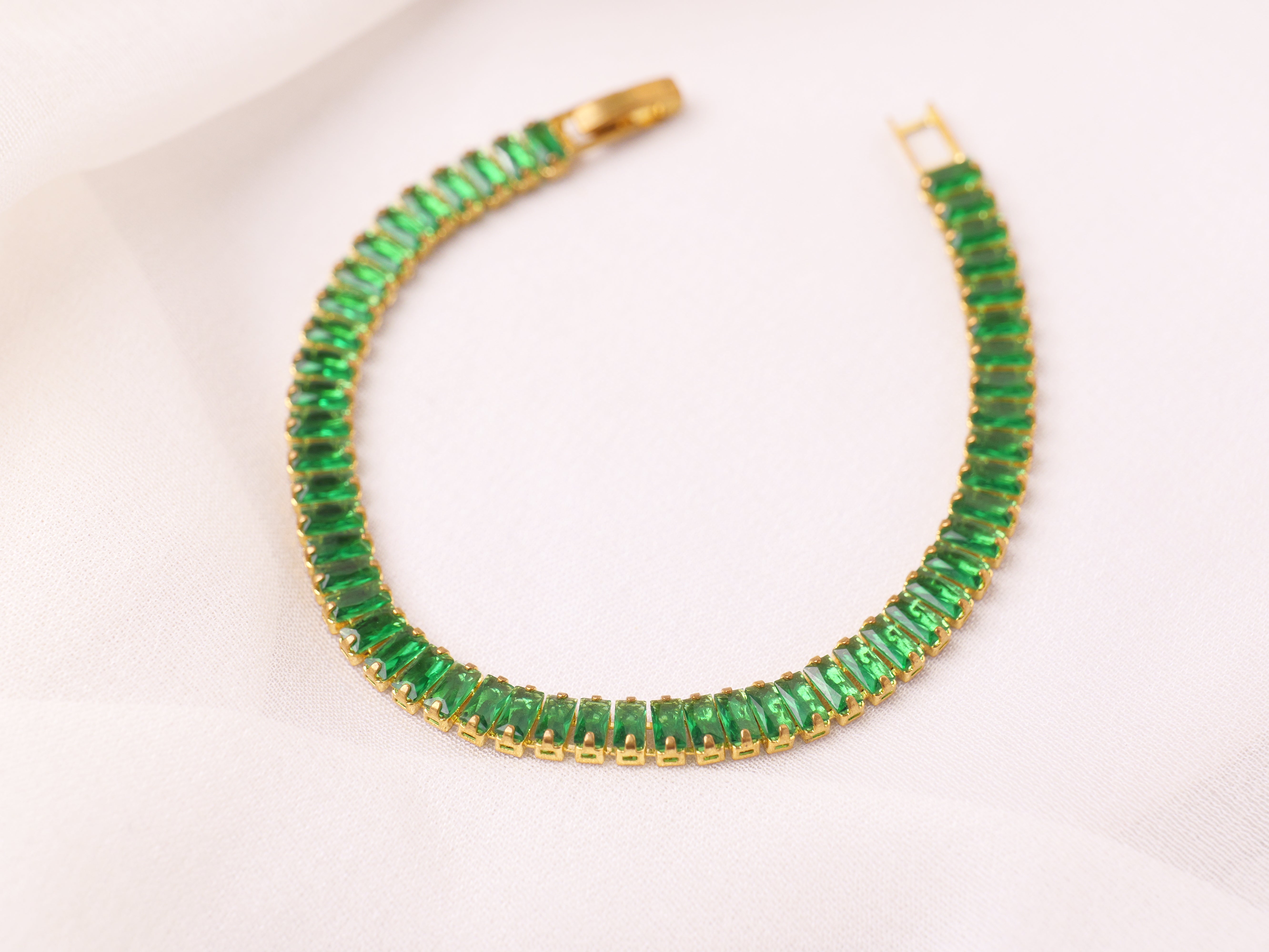 Emerald Green Tennis Bracelet