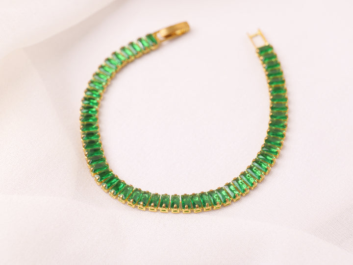 Emerald Green Tennis Bracelet