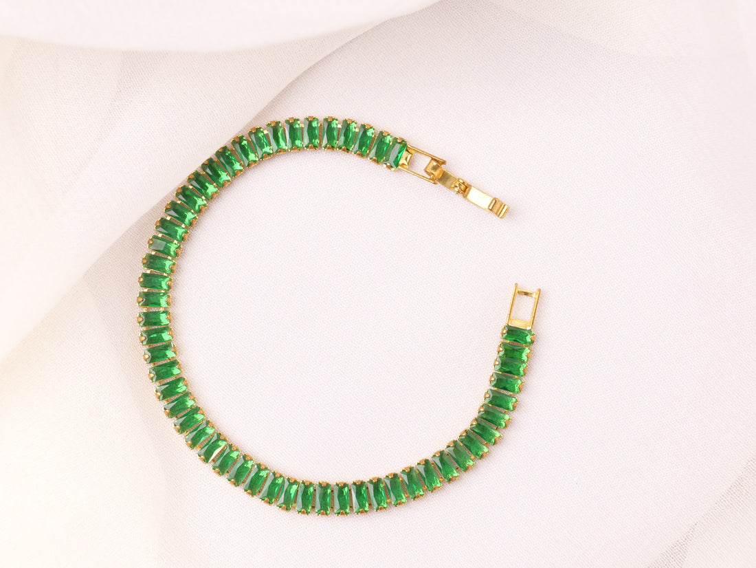 Emerald Green Tennis Bracelet