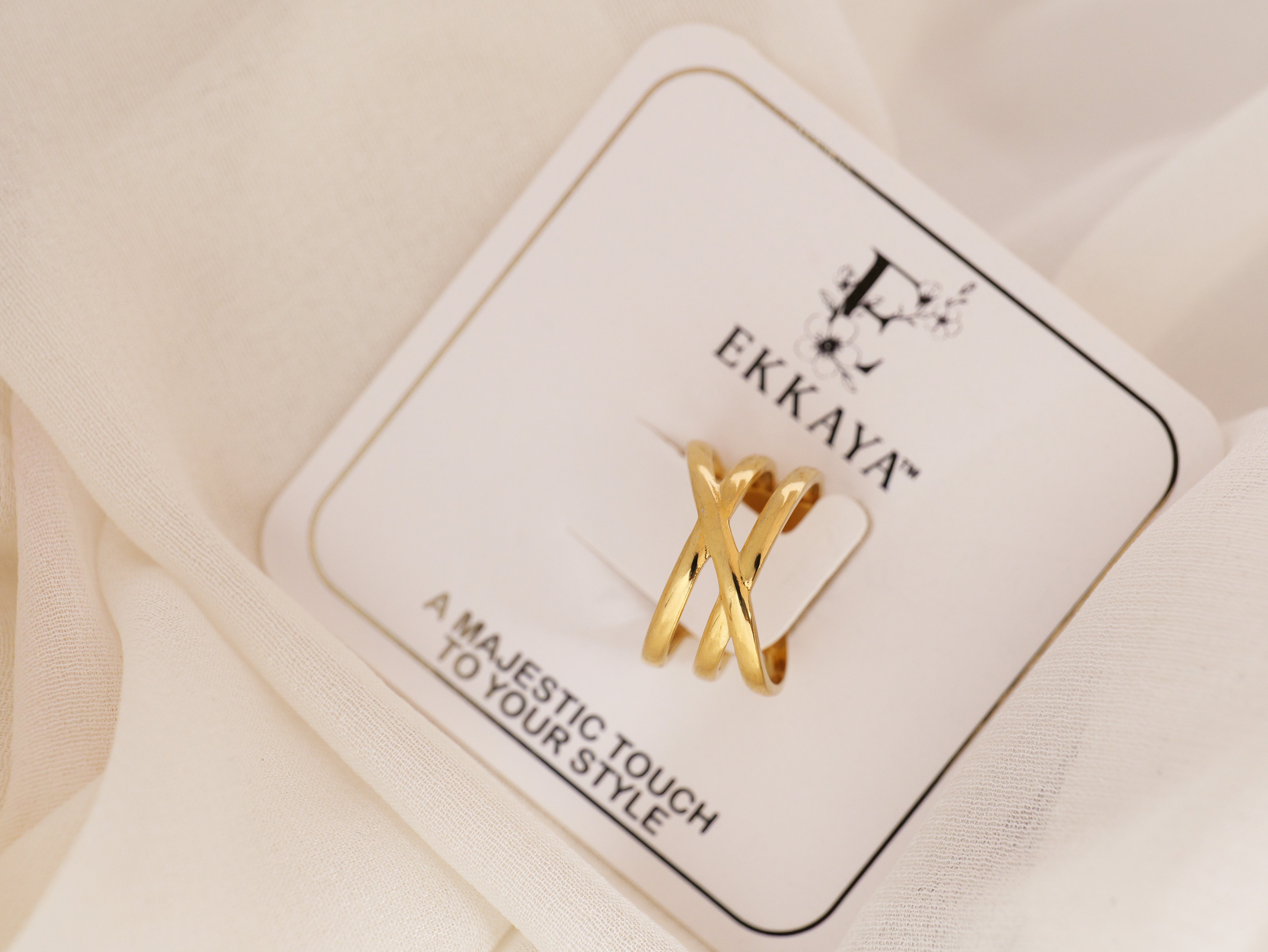 Elegant Cross Band Ring