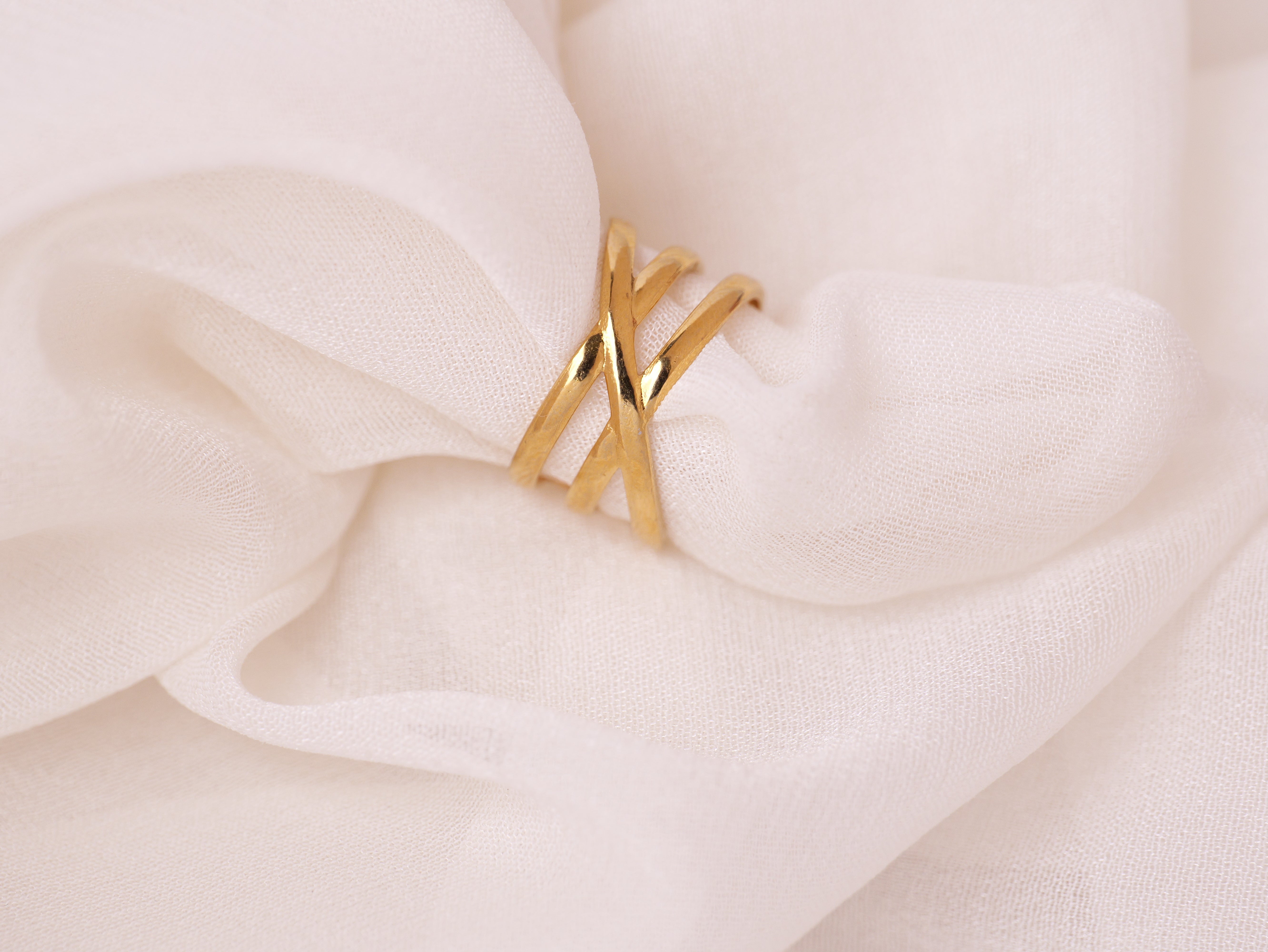 Elegant Cross Band Ring