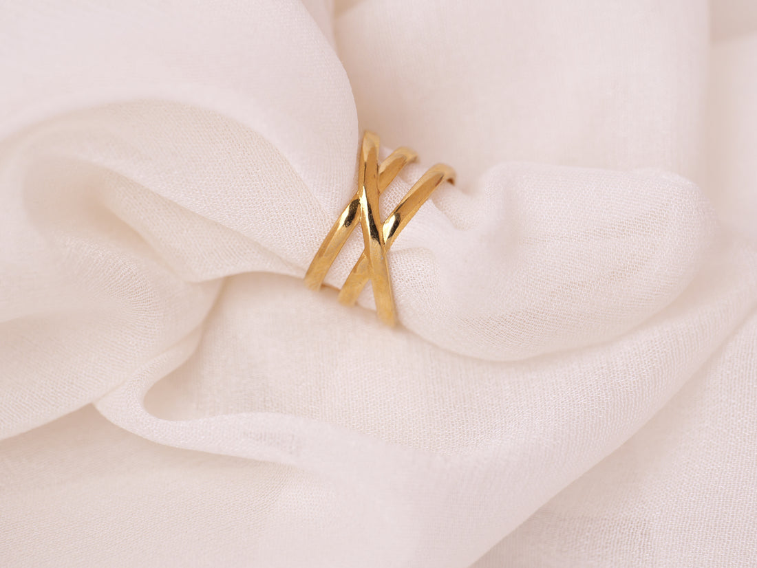 Elegant Cross Band Ring