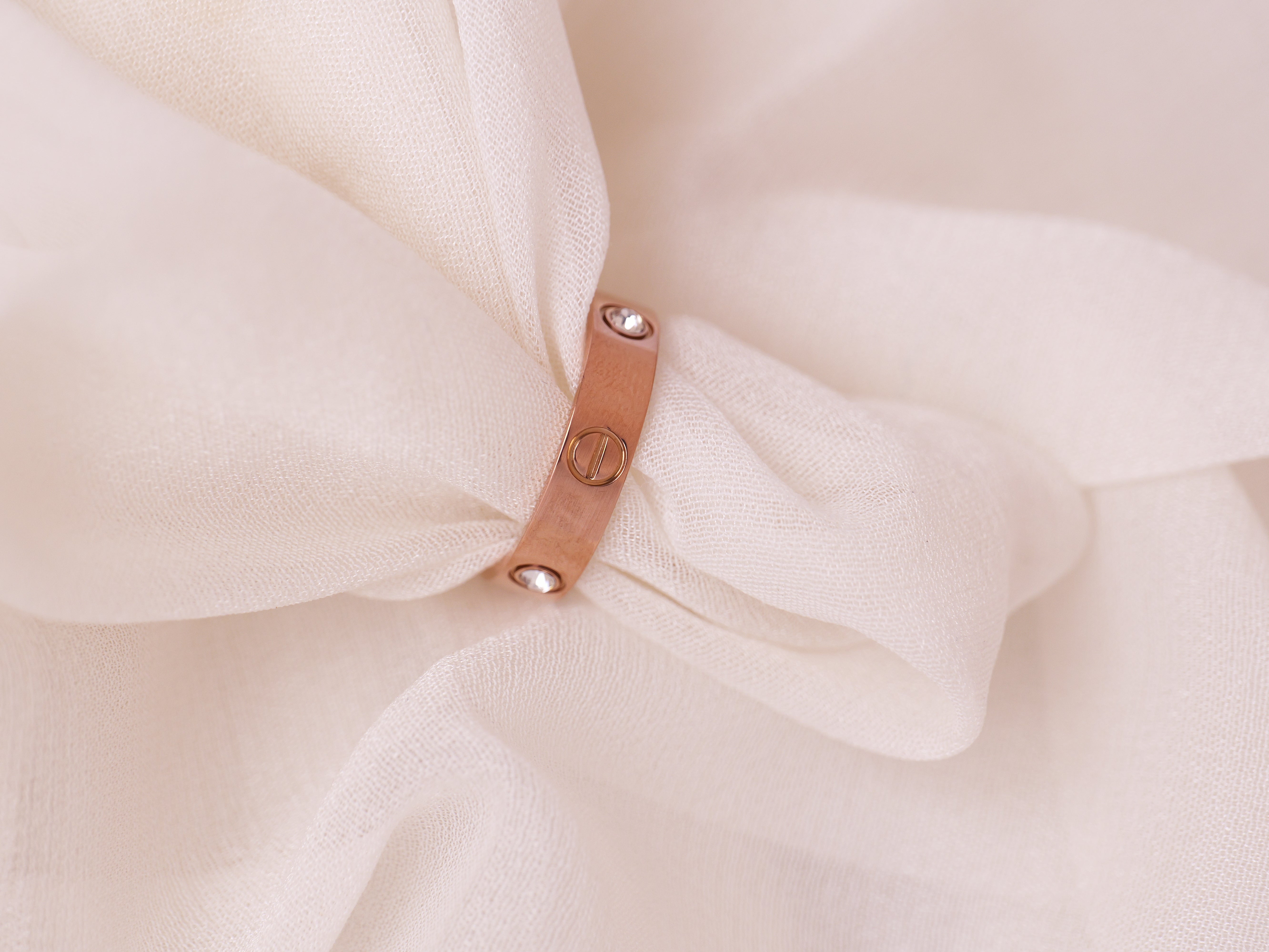 Classic Band Ring with Crystal Detailing