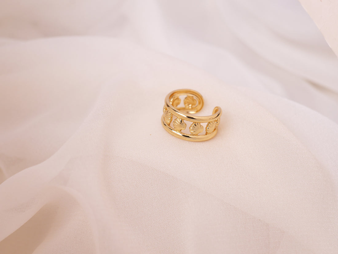 Tropical Leaf Band Ring