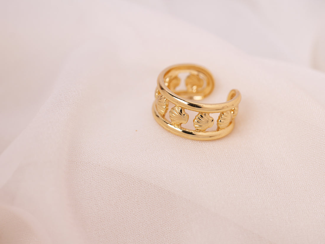 Tropical Leaf Band Ring