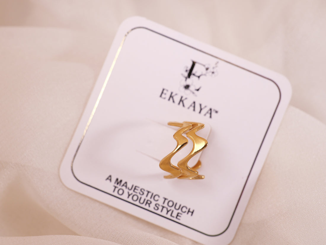 Wave Pattern Adjustable Ring