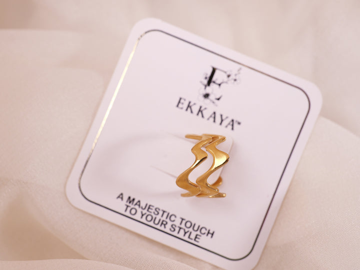 Wave Pattern Adjustable Ring