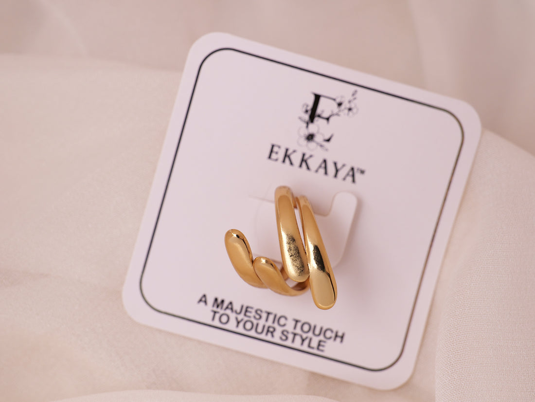 Bold Curve Adjustable Ring