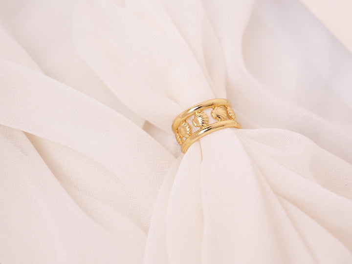 Tropical Leaf Band Ring