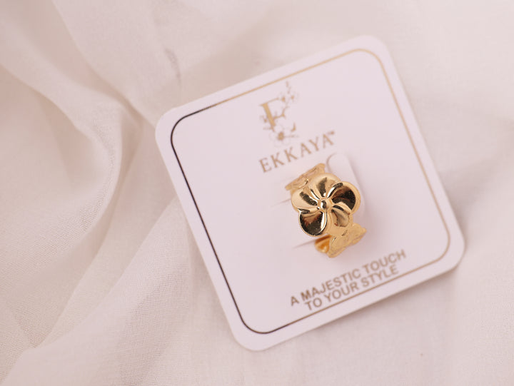Golden Bloom Statement Ring