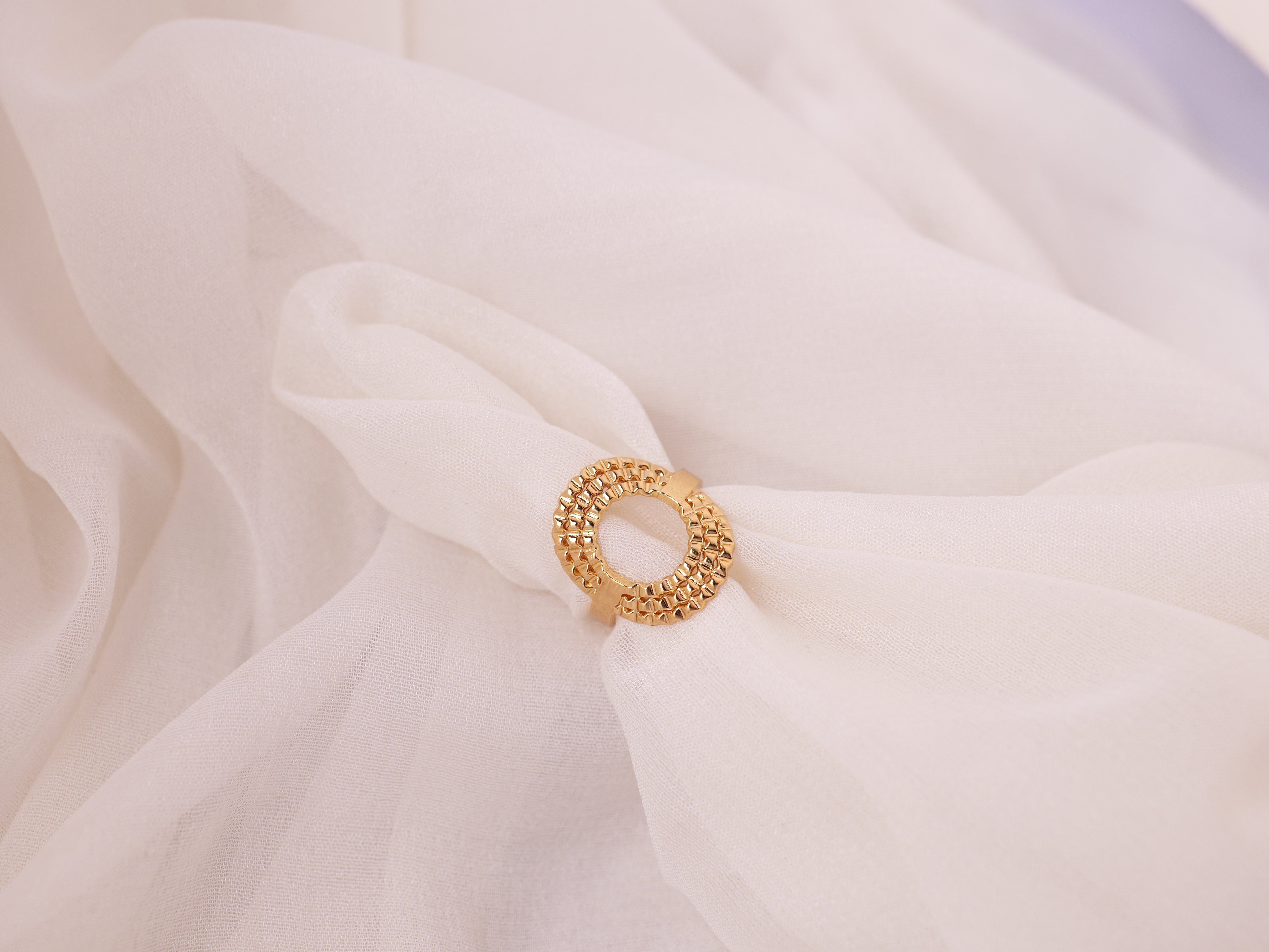 Textured Halo Ring