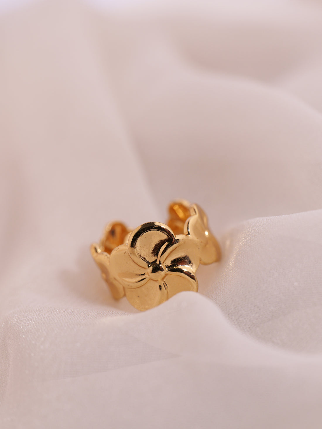 Golden Bloom Statement Ring