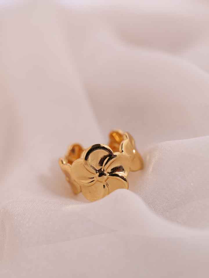 Golden Bloom Statement Ring