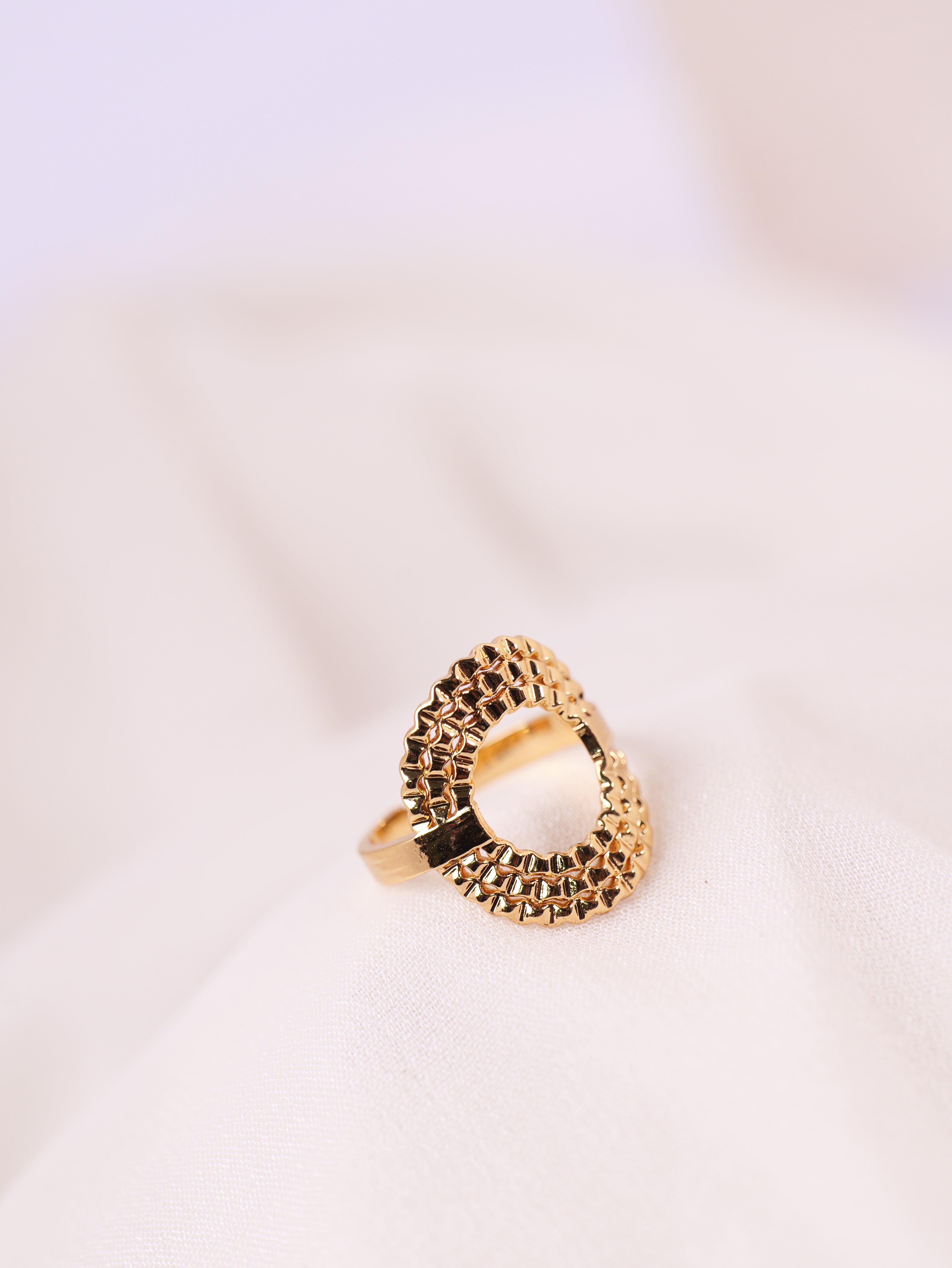 Textured Halo Ring