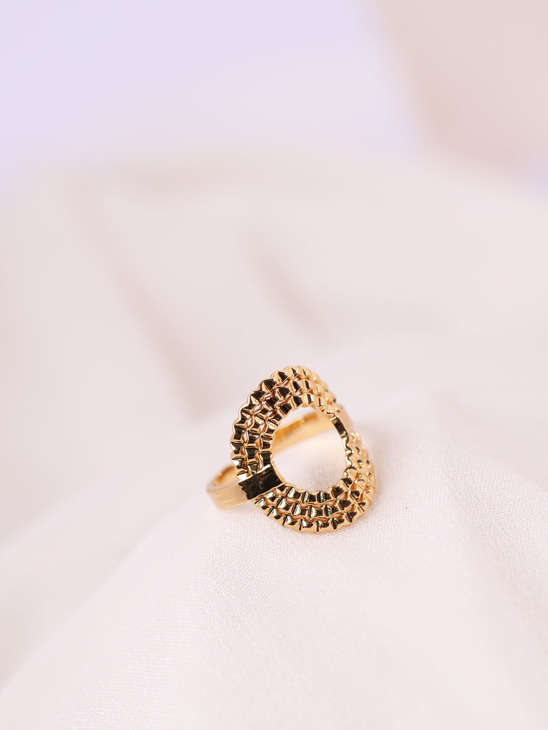 Textured Halo Ring