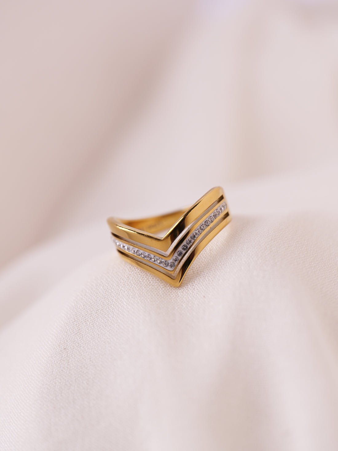 Sleek Chevron Ring