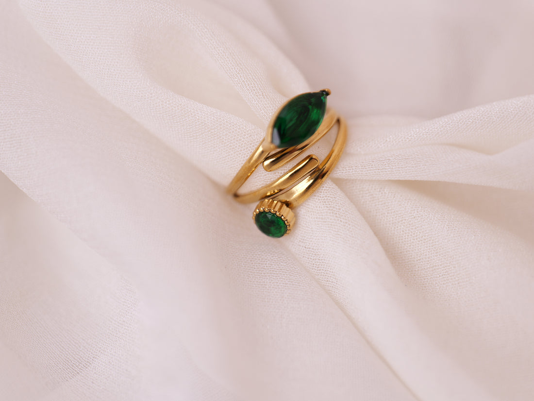 Emerald Duo Ring