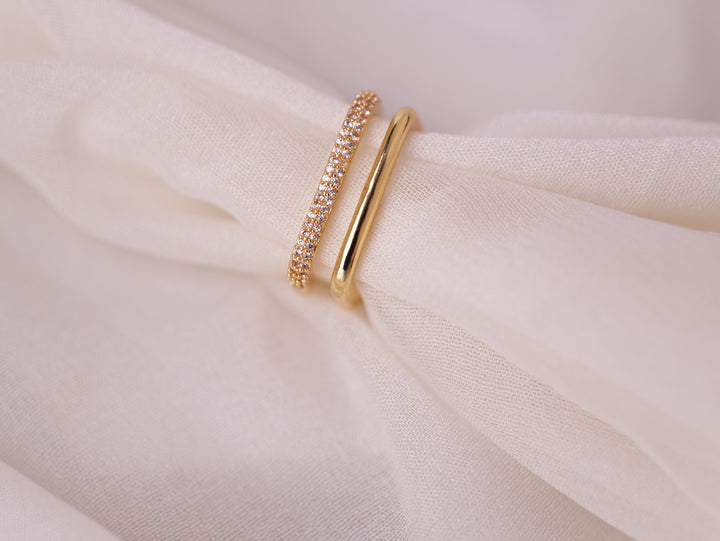 Classic Dual Band Ring Set