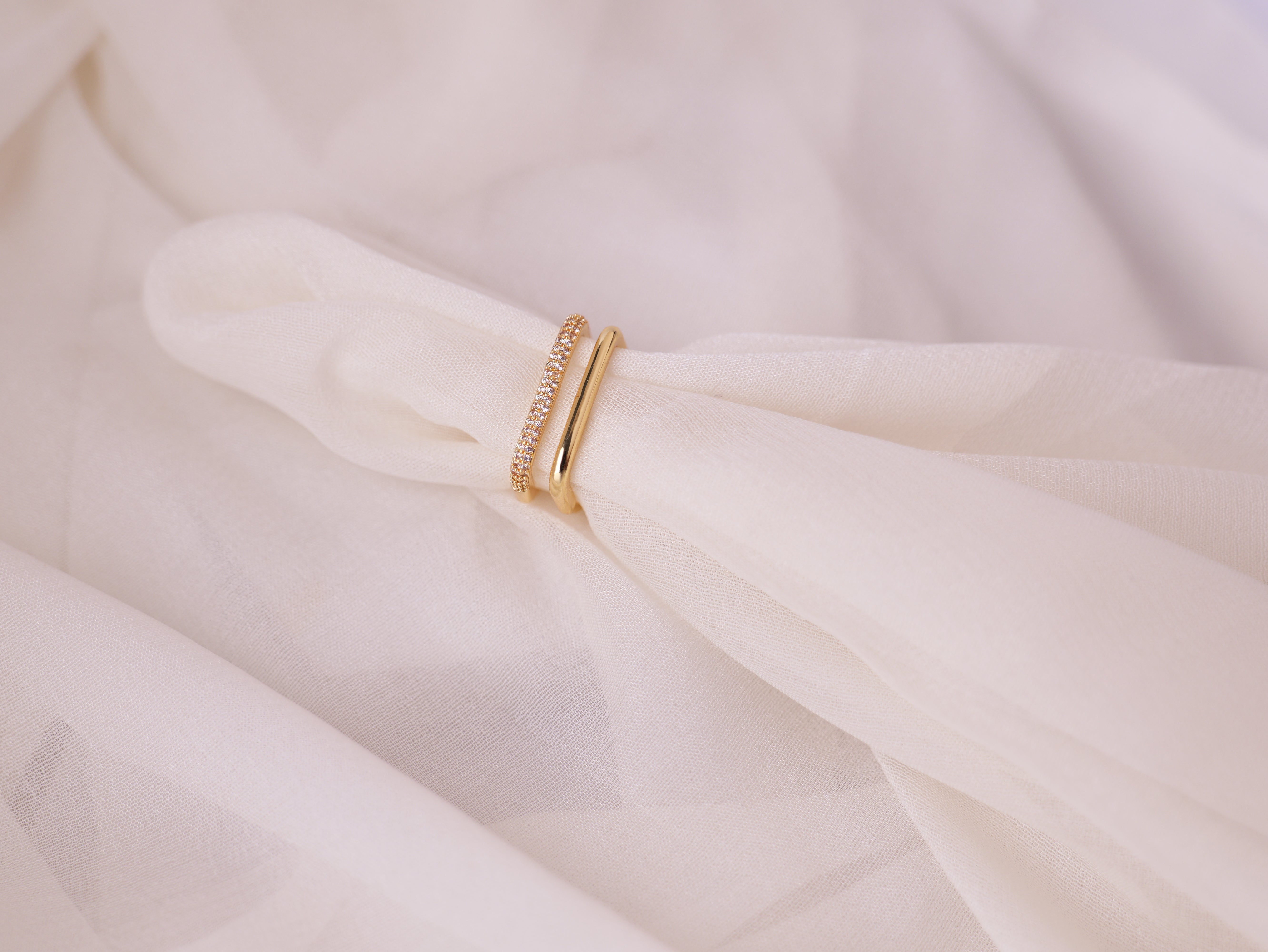 Classic Dual Band Ring Set