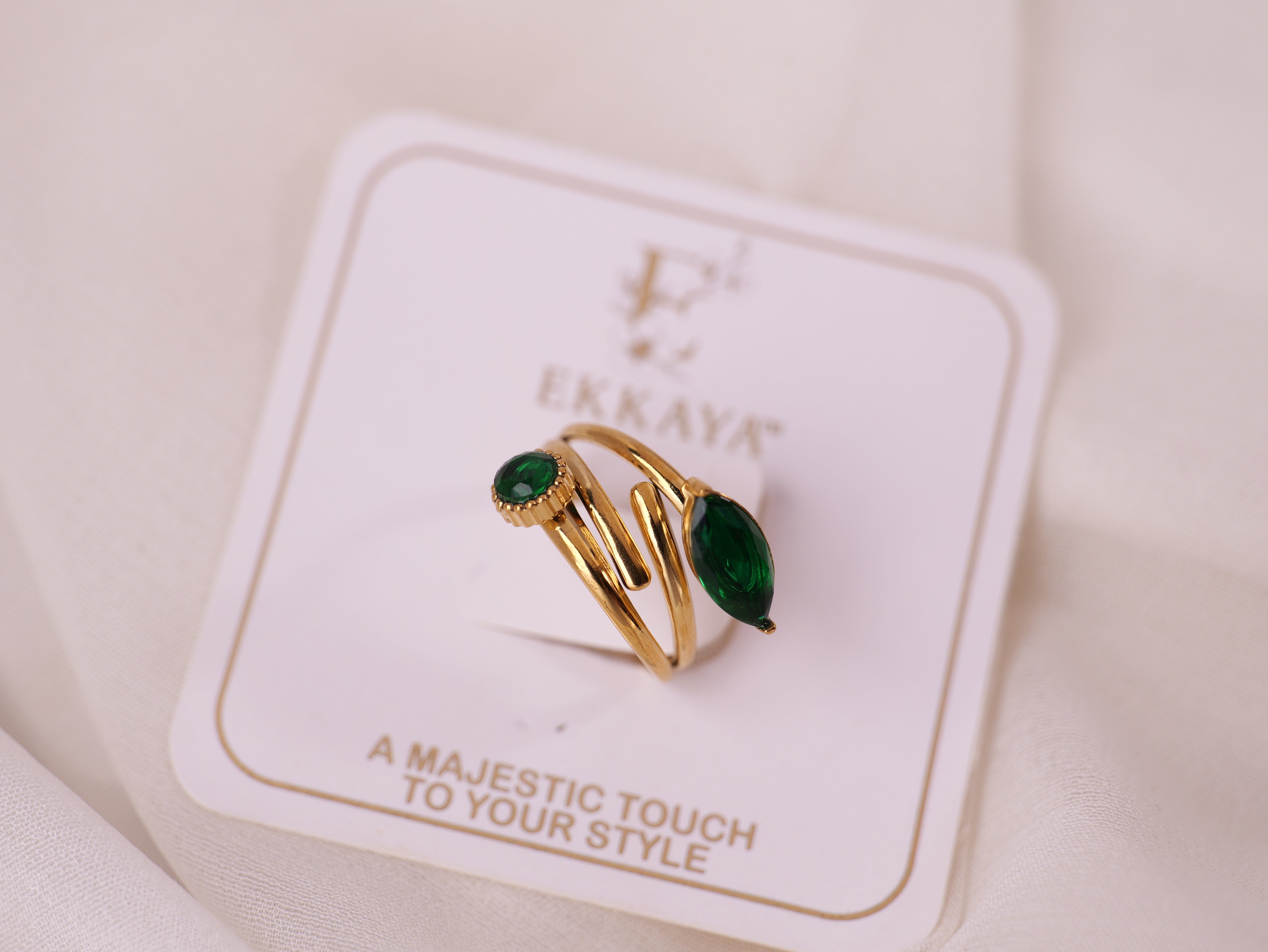 Emerald Duo Ring