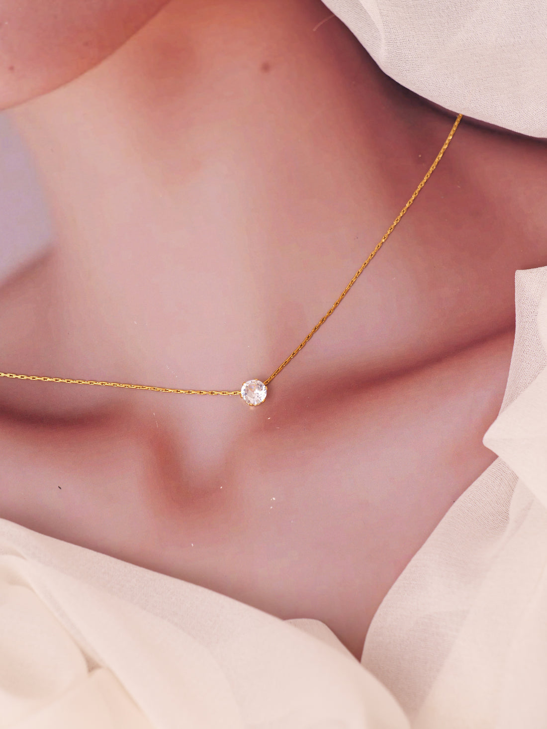 Luna Solitaire Necklace