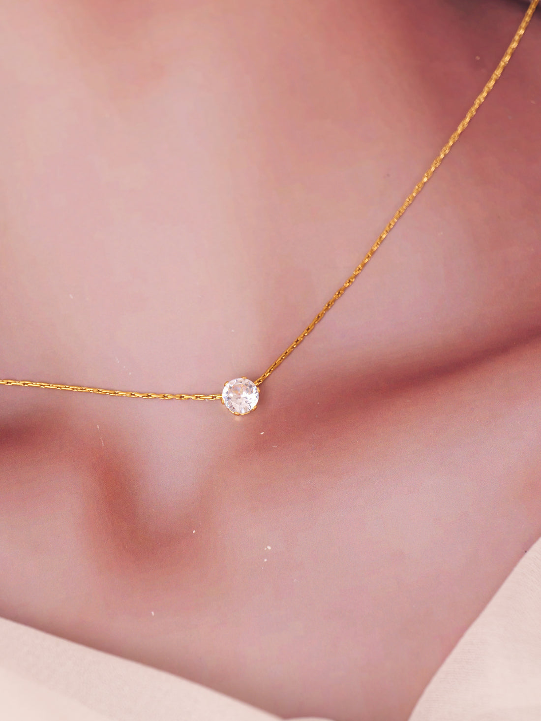 Luna Solitaire Necklace