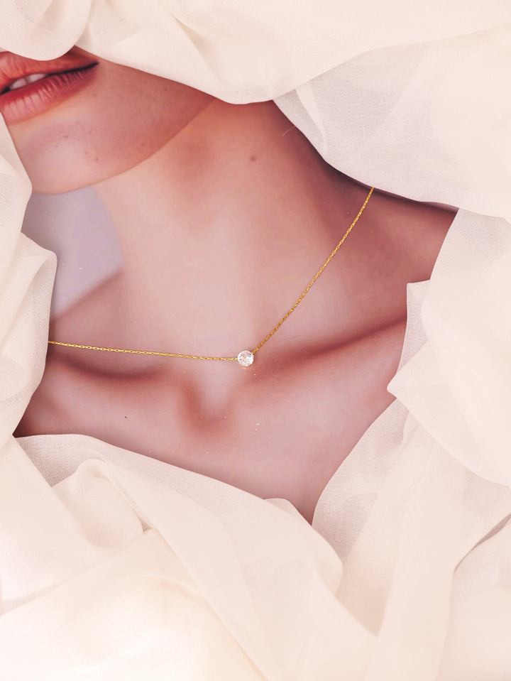 Luna Solitaire Necklace