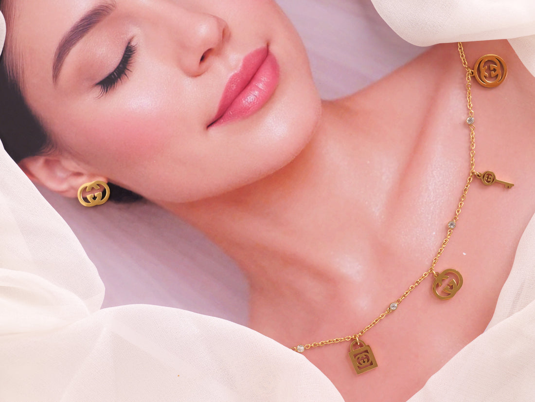 Stylish Gucci Inspired Gold Jewelry Set