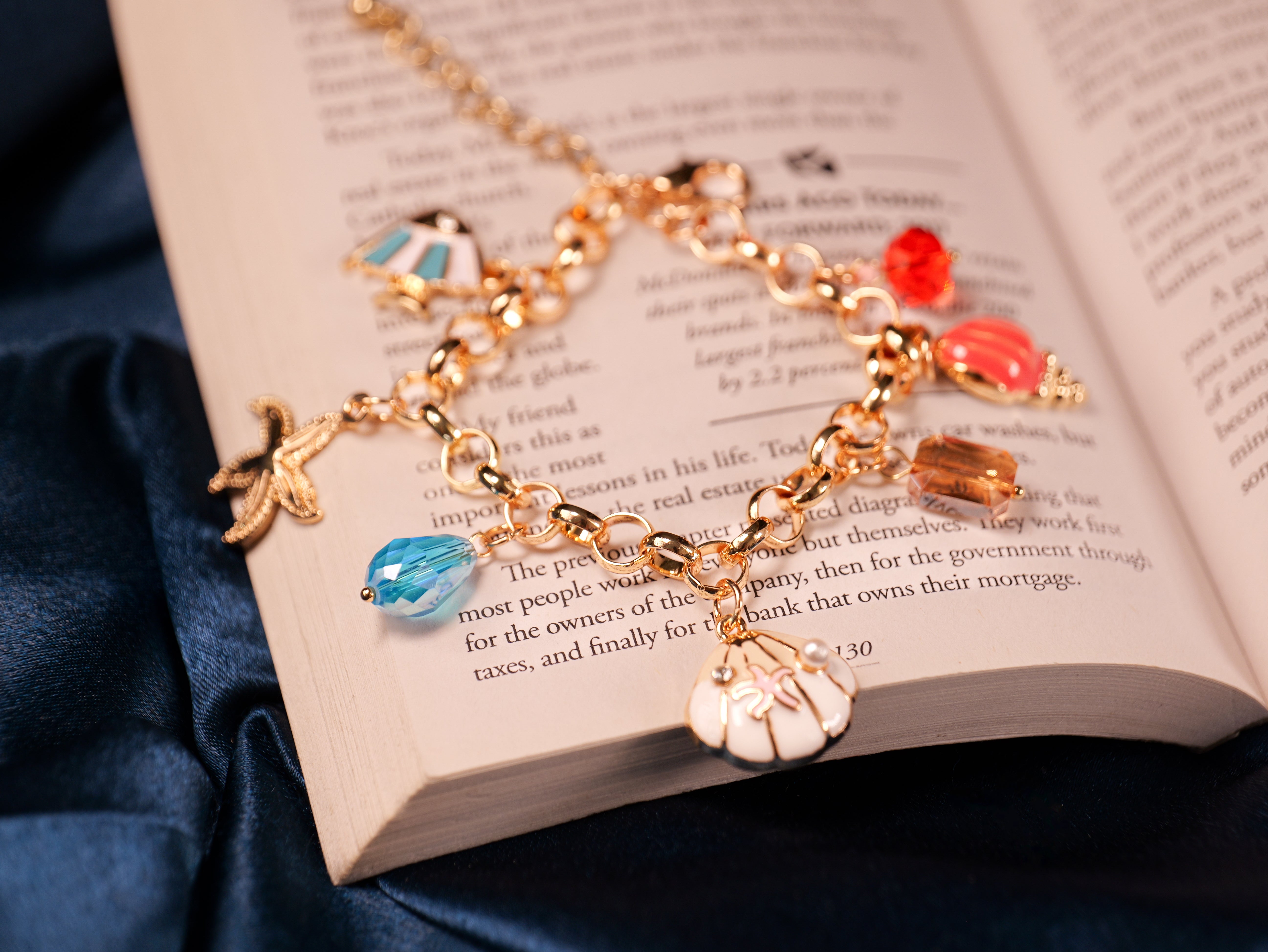 Ocean Charm Luxe Bracelet | Seashell & Starfish Inspired Statement Accessory