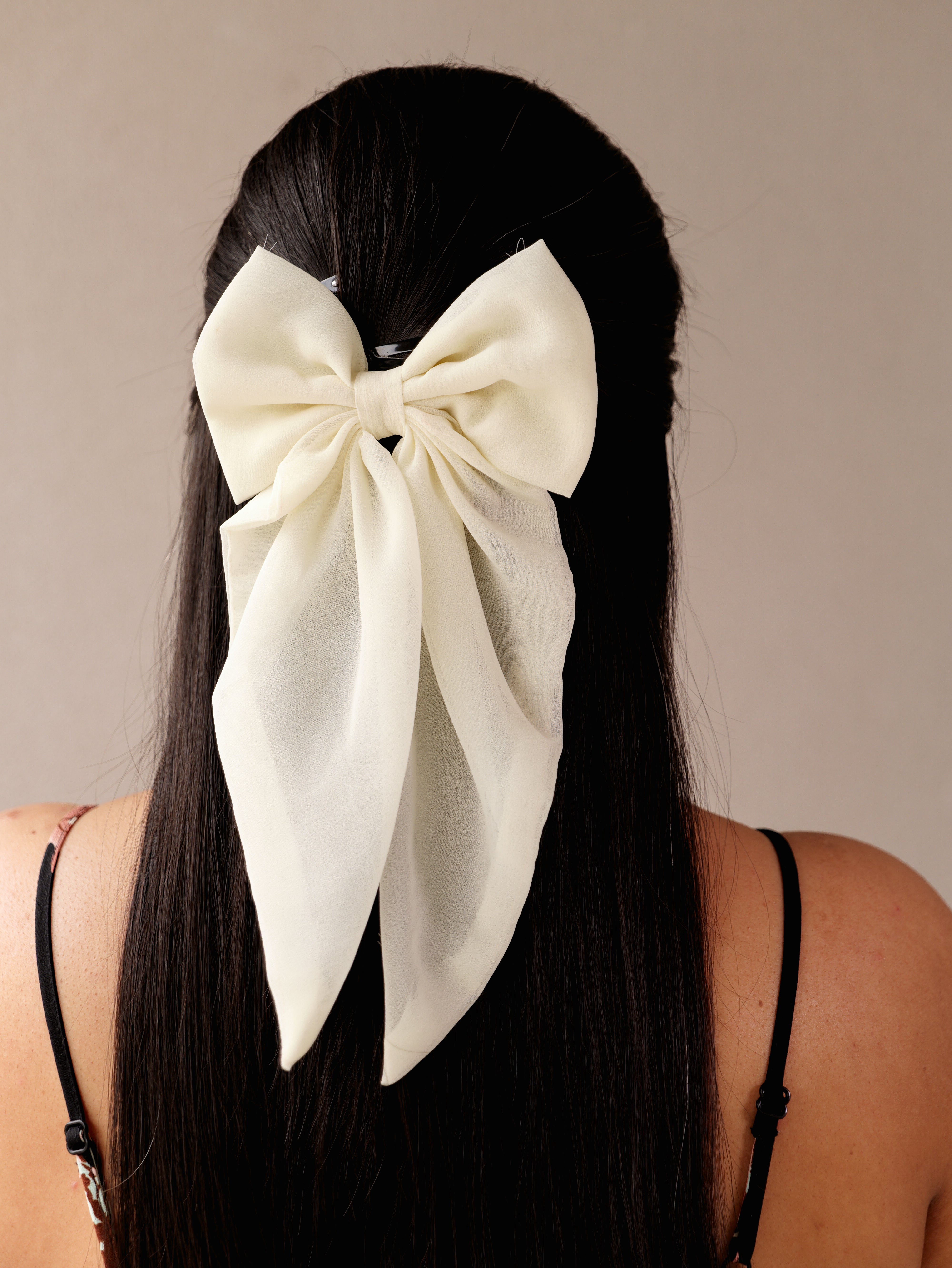 Grace Pastel Bow Clip | Soft Organza Hair Accessory for Girls & Women | Elegant Sheer Bow in Pastel Shades for Everyday & Occasion Wear