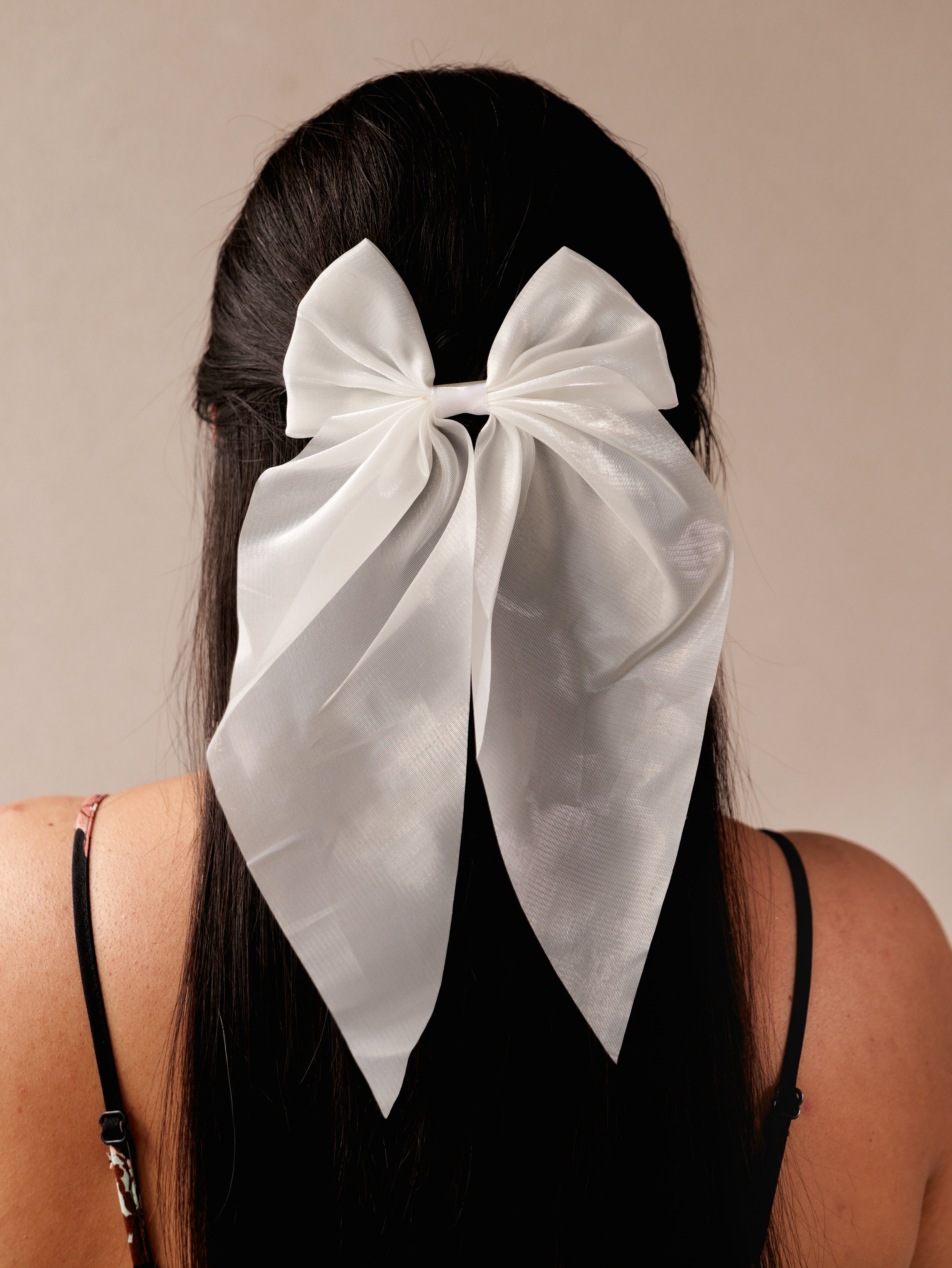 Elegant Satin Hair Bow | Classic Glossy Hair Clip for Girls & Women | Soft Smooth Finish | Perfect for Daily & Occasion Wear