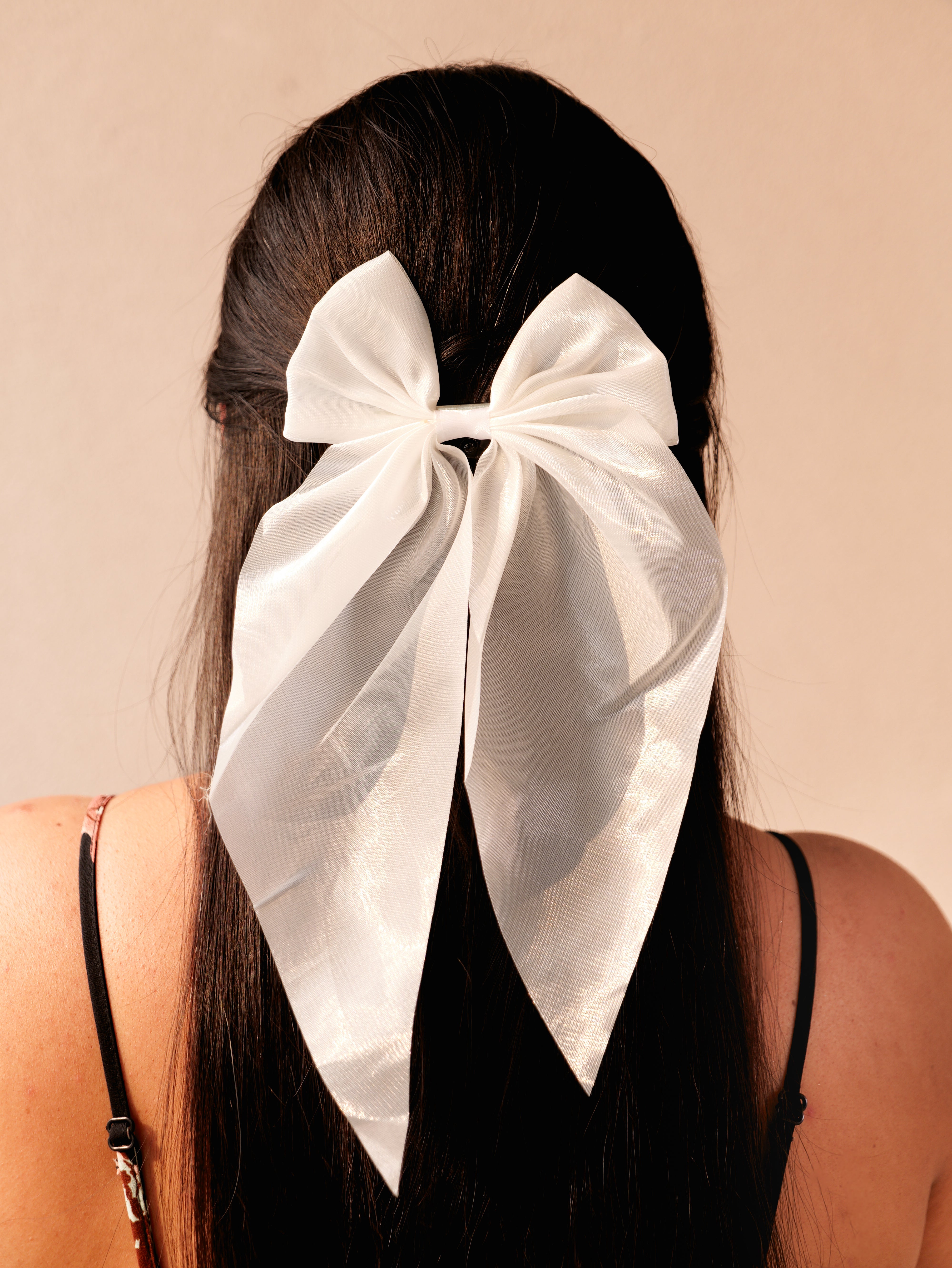 Elegant Satin Hair Bow | Classic Glossy Hair Clip for Girls & Women | Soft Smooth Finish | Perfect for Daily & Occasion Wear