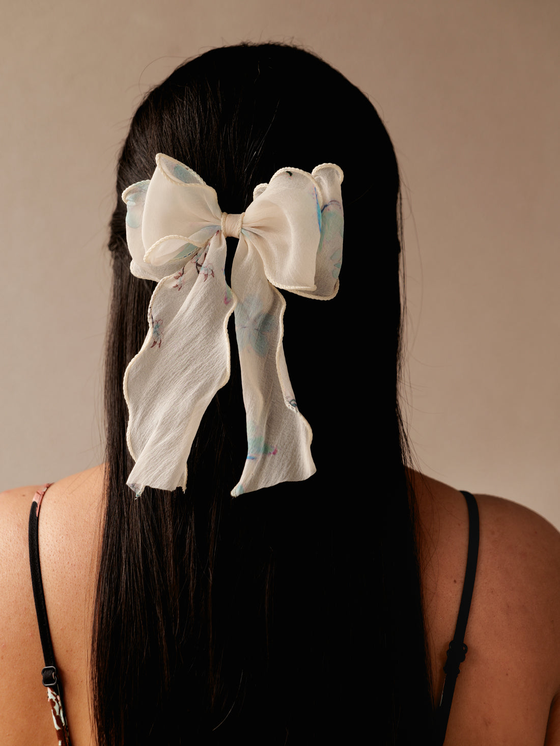 Blossom Printed Hair Bow Clip | Floral Hair Accessory for Girls & Women | Elegant Korean-Inspired Styling Bow