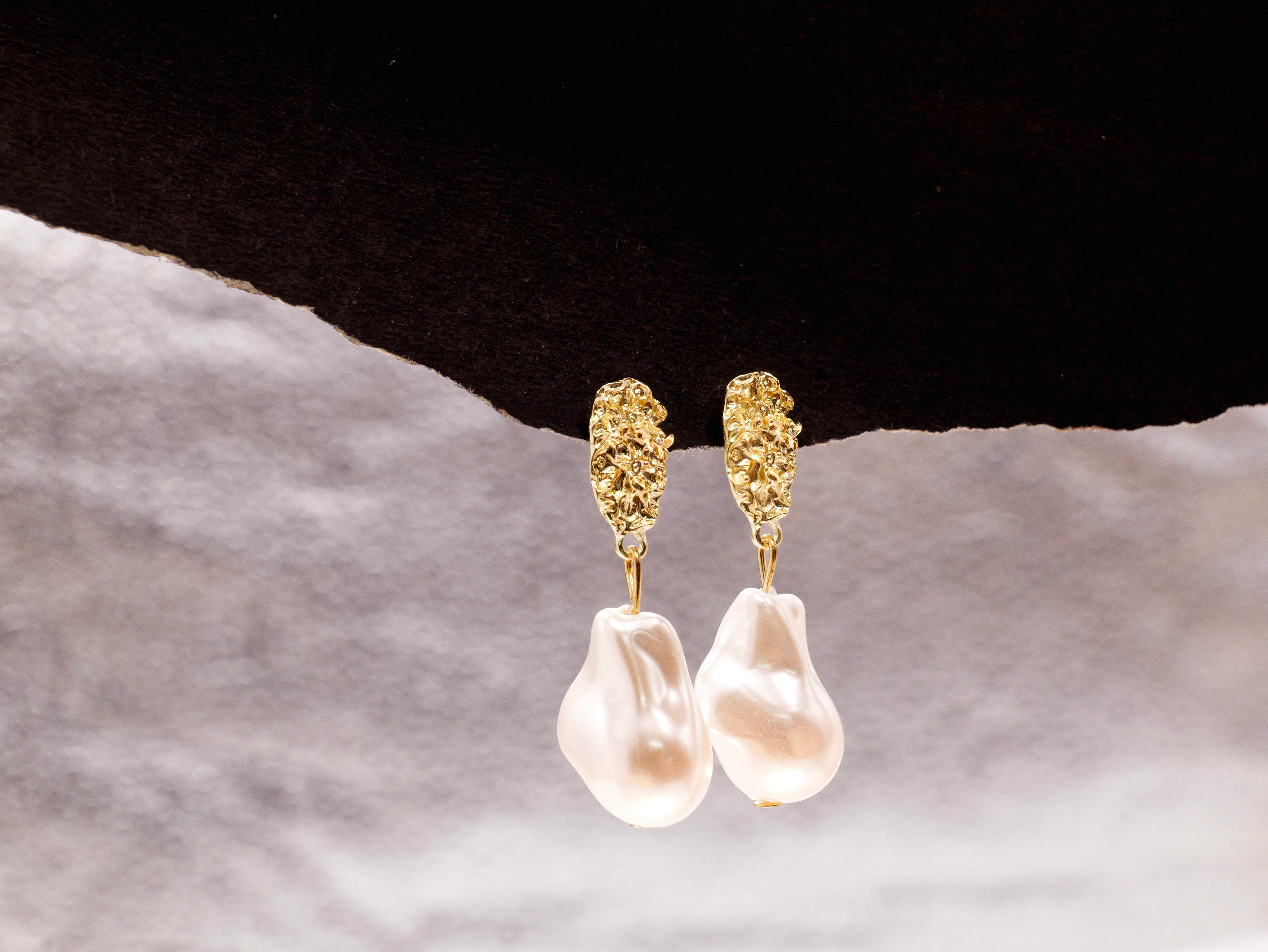 Golden Frost Petal Drops | Elegant Floral Drop Earrings | Lightweight Gold-Toned Earrings for Women & Girls