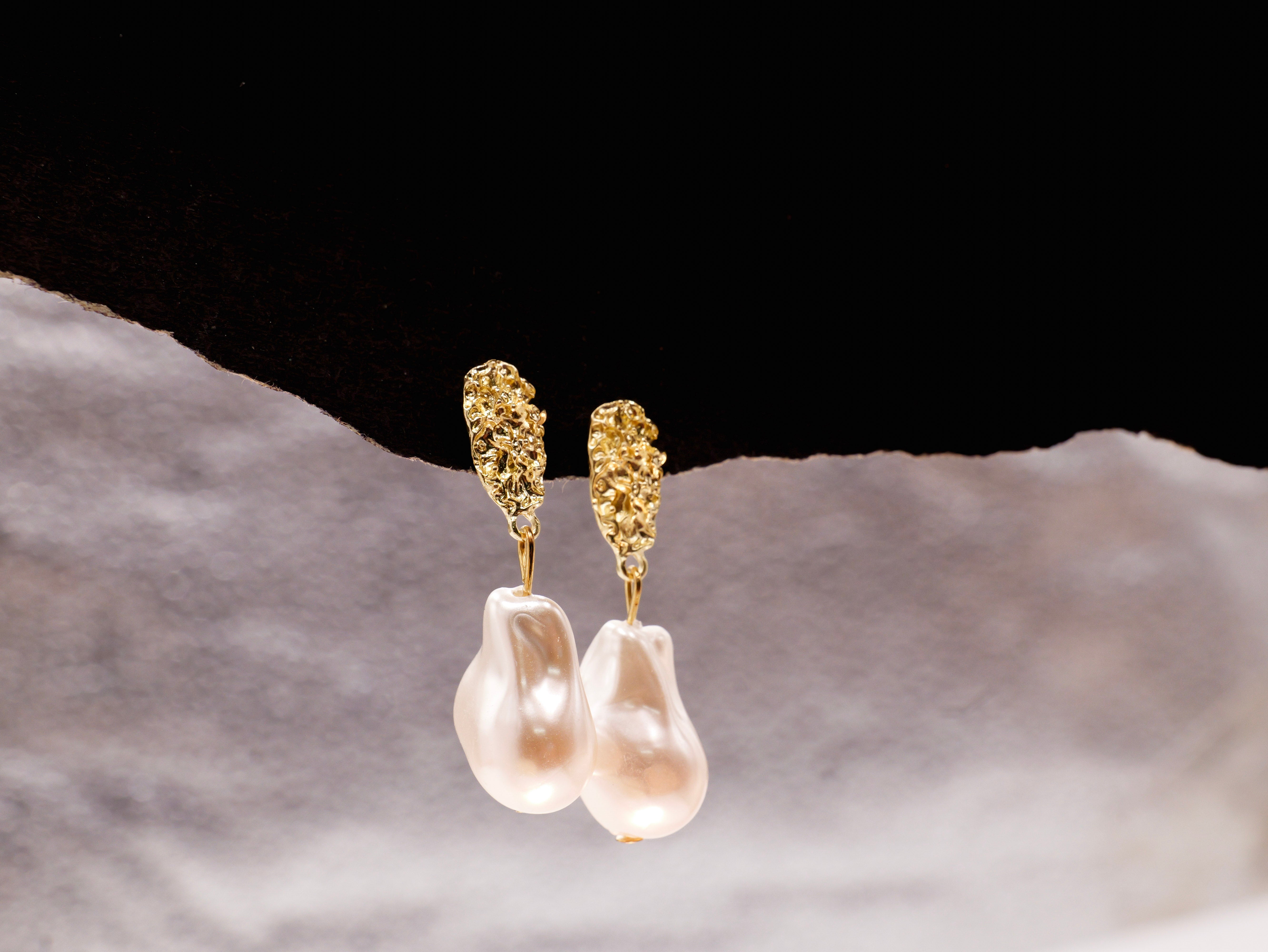 Golden Frost Petal Drops | Elegant Floral Drop Earrings | Lightweight Gold-Toned Earrings for Women & Girls