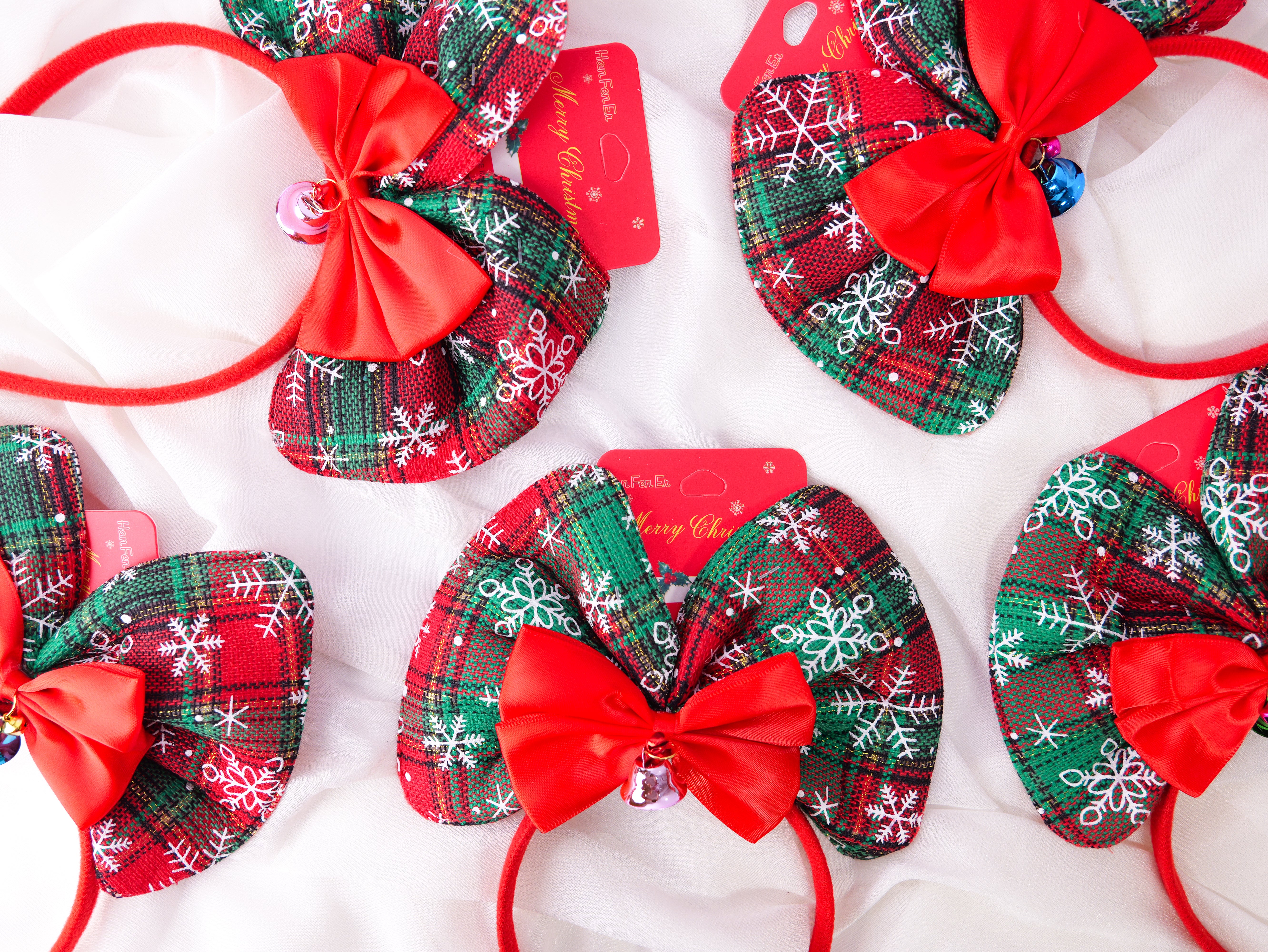Festive Snowflake Bow Headband